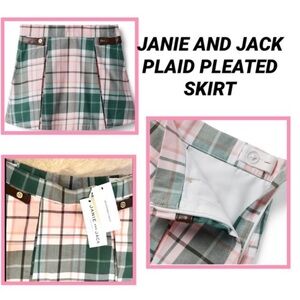 JANIE AND JACK PLAID PLEATED SKIRT